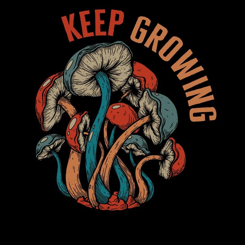 Fungi Shirt, Keep Growing Pocket Tee, Funny