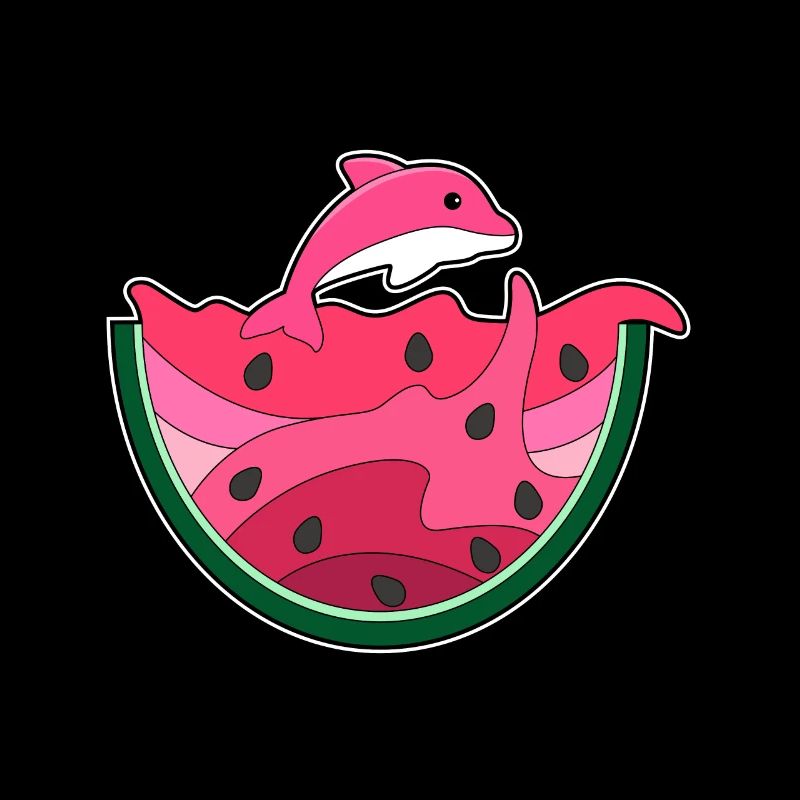 Dolphin with watermelon