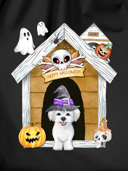 Halloween Maltese Dog Witch