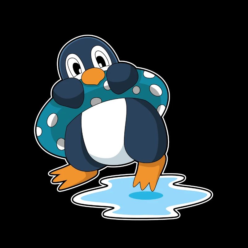Pinguin mit Schwimmring