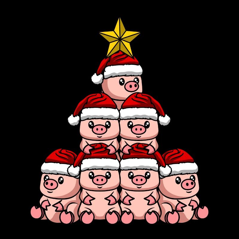 Arbre de Noël cochon