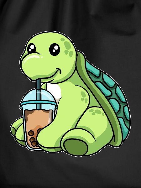 Kawaii Bubble Tea Turtle