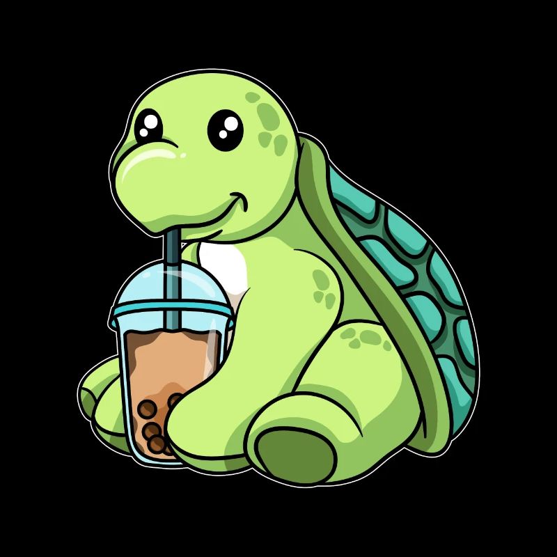 Kawaii Bubble Tea Schildkröte