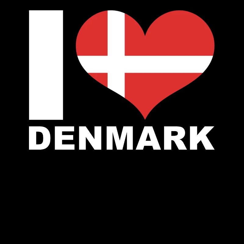 J’aime le drapeau du cœur du Danemark