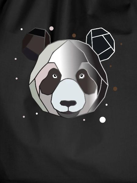 Panda Polygon Kunst Tier Geometrie