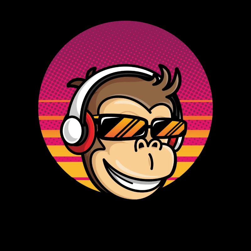 Monkey with headset