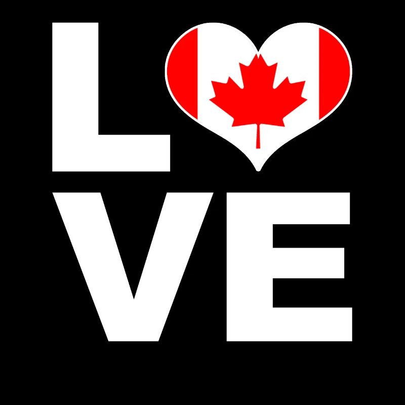 J’aime le drapeau du cœur du Canada