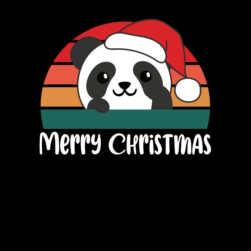 joyeux Noël Retro Panda Noël