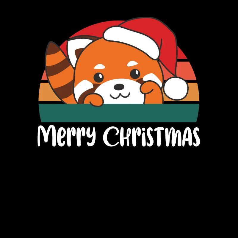 joyeux Noël Retro Red Panda Noël