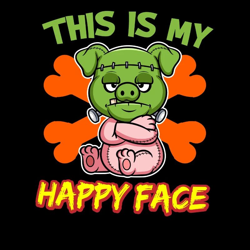 C’est mon visage heureux drôle de monstre d’Halloween