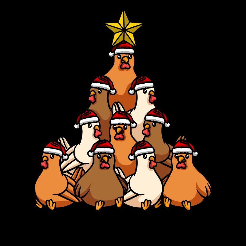 Arbre de Noël des poulets