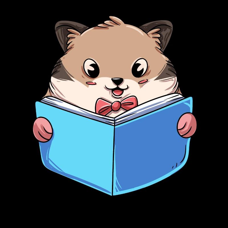 Hamster Reading Book