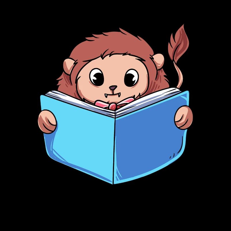 Lion Reading Book