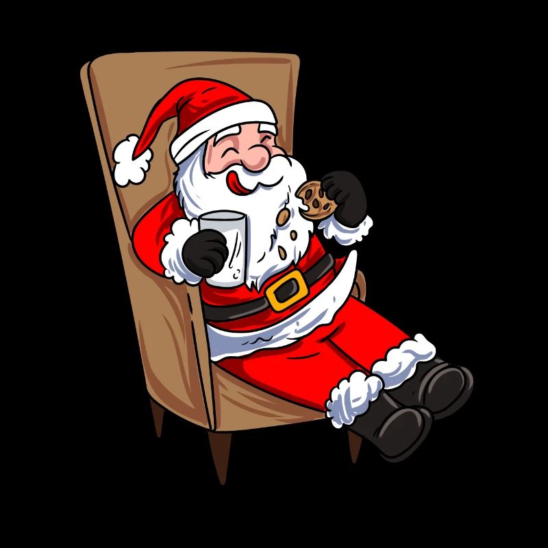 Weihnachtsmann isst Plätzchen