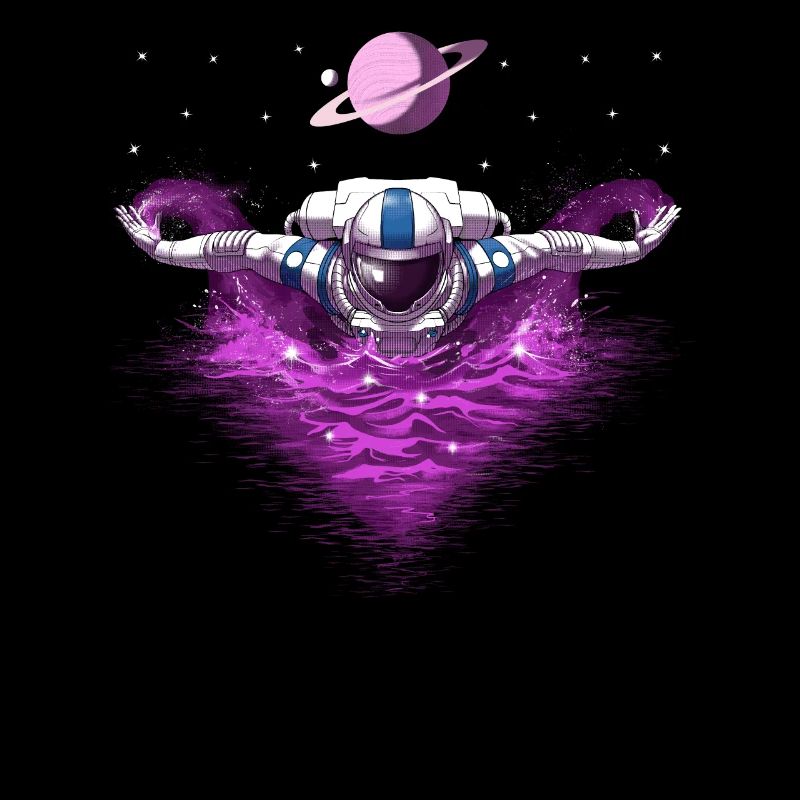 Astronaute spatial nageant