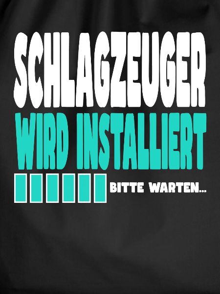 Schlagzeuger wird installiert