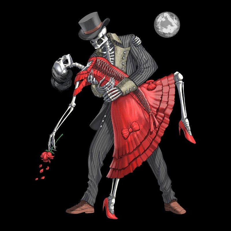 Goth Skeletons Dancing