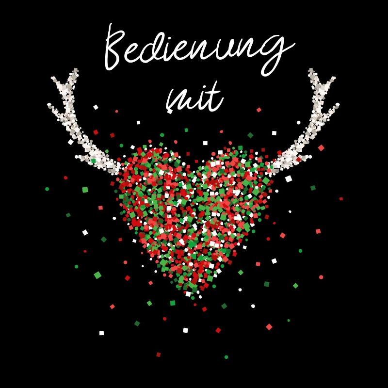 Bedienung Mit Herz Kellnerin Weihnachtsfeier X-Mas