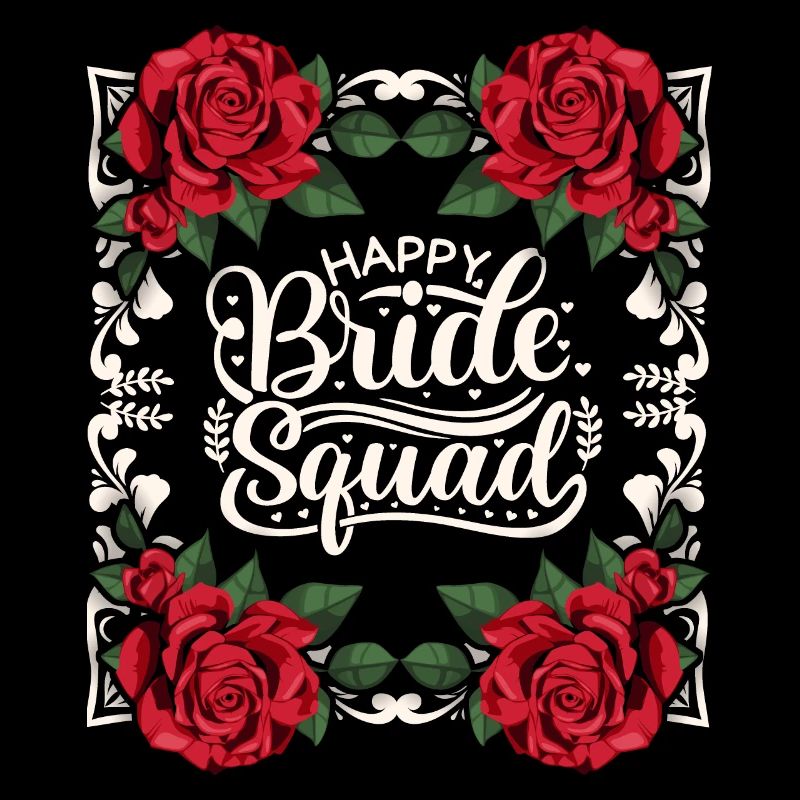 Team Bride, Happy Bride Squad, Dicton, Calligraphie