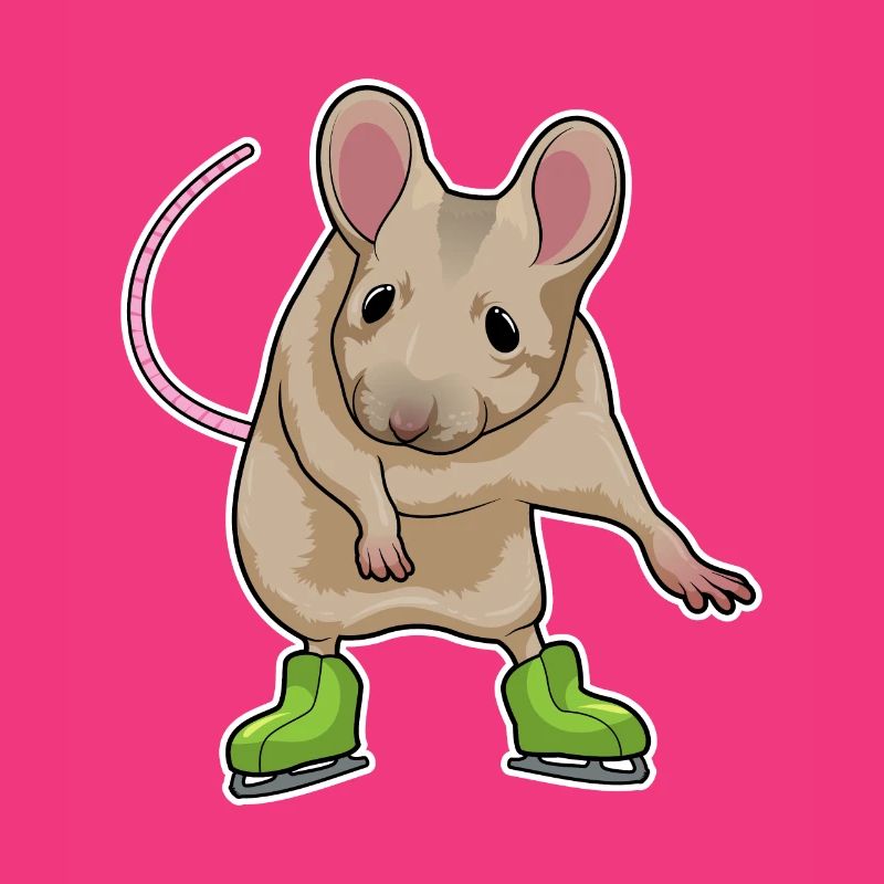 Maus Eislaufen Schlittschuhe