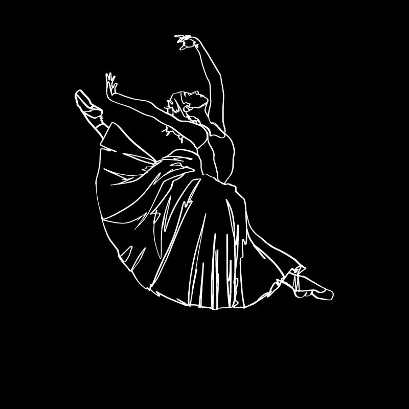Ballerina Oneline Art - Ballet Dancer Ballet