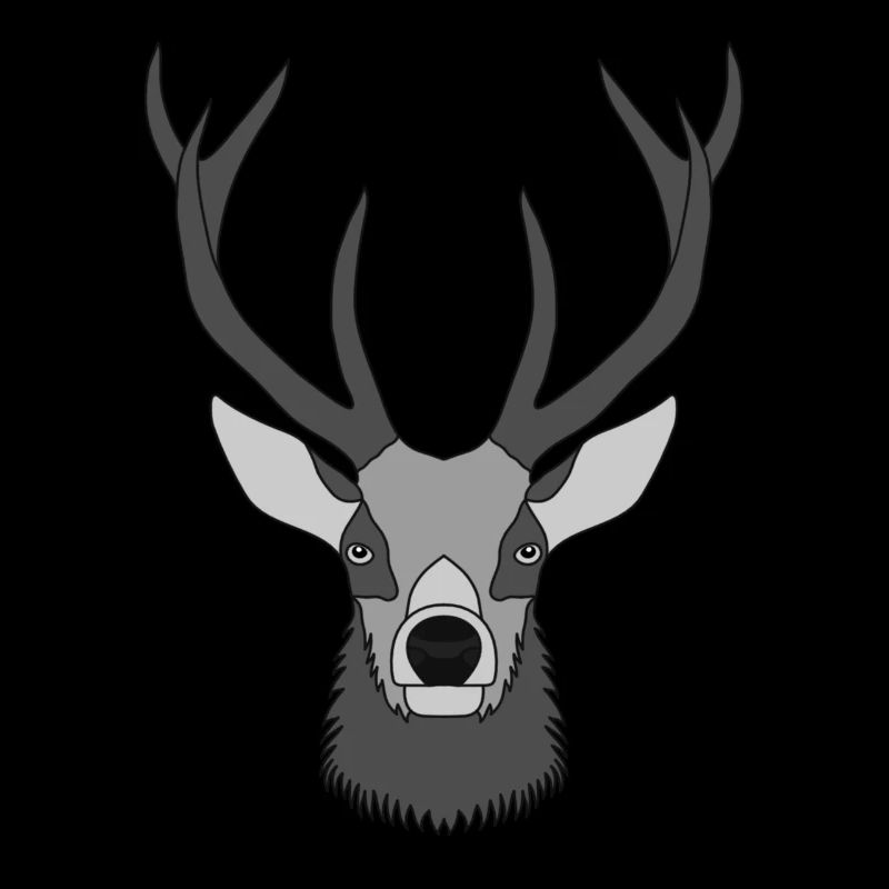 Rothirsch Geweih mit Hirschgeweih