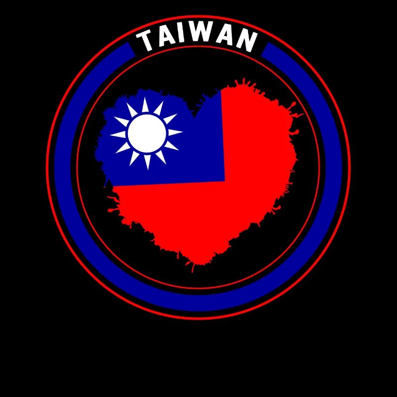 Taiwan Hemd, Taiwan Flagge Herz Design Kunst Tee,