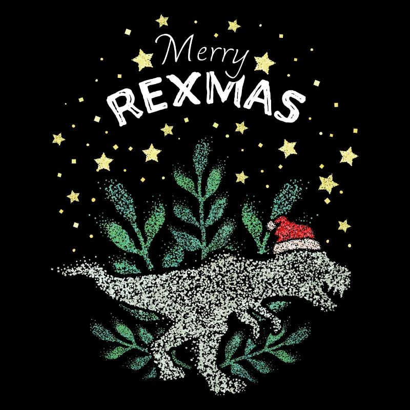 Merry Rexmas TRex Dinosaur Xmas Christmas Time