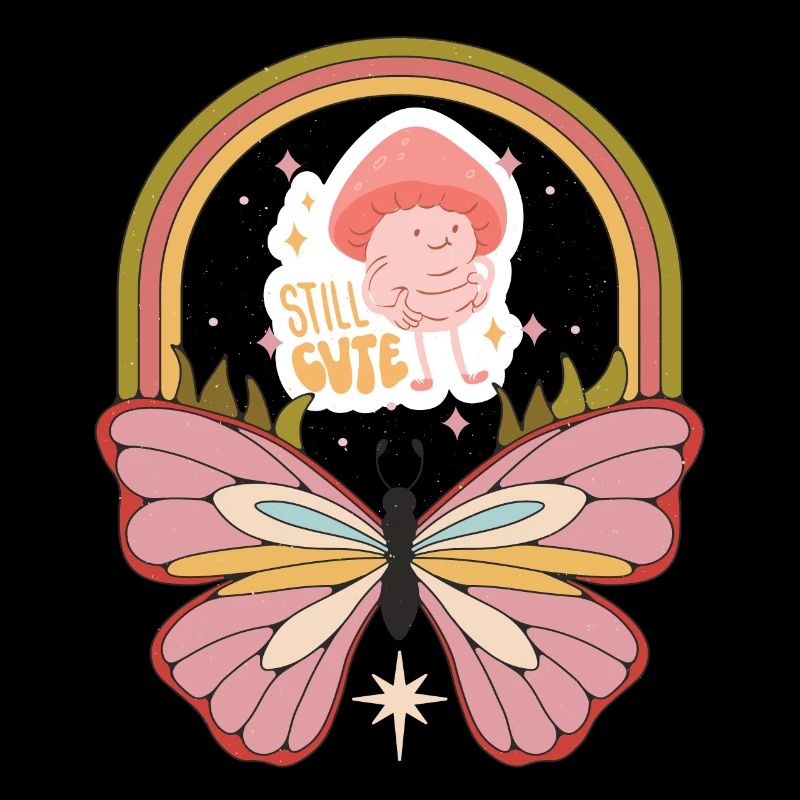 Mignon papillon Motivation Dicton avec Cute Butte
