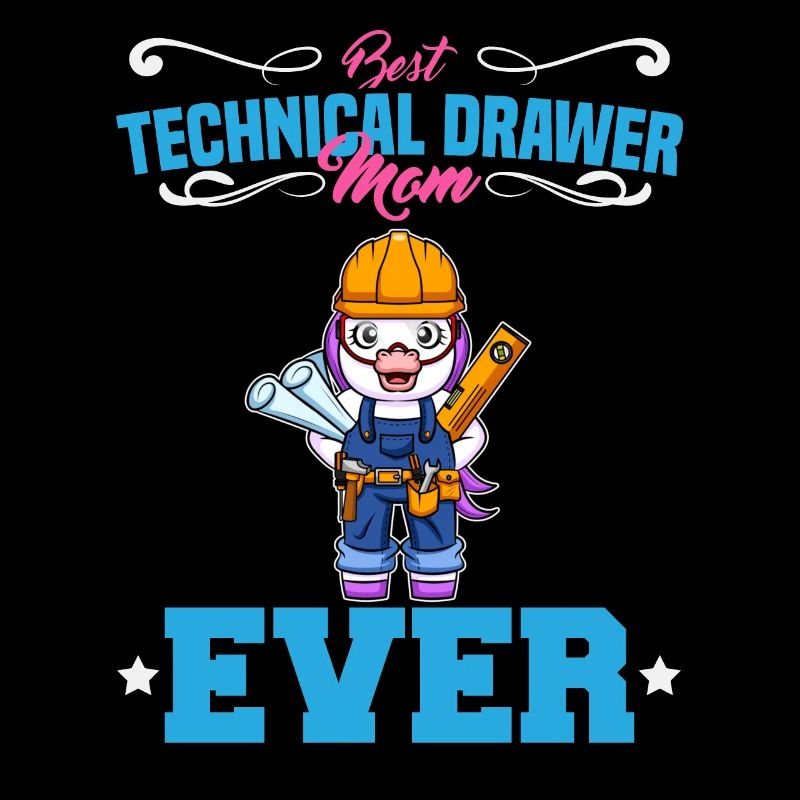 Best Technical Drawer Mom Ever Funny Archtect Gift