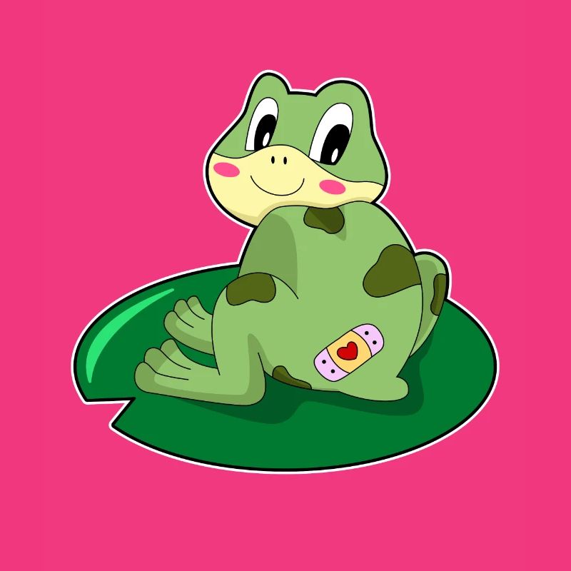 Frog Leaf Heart Patch