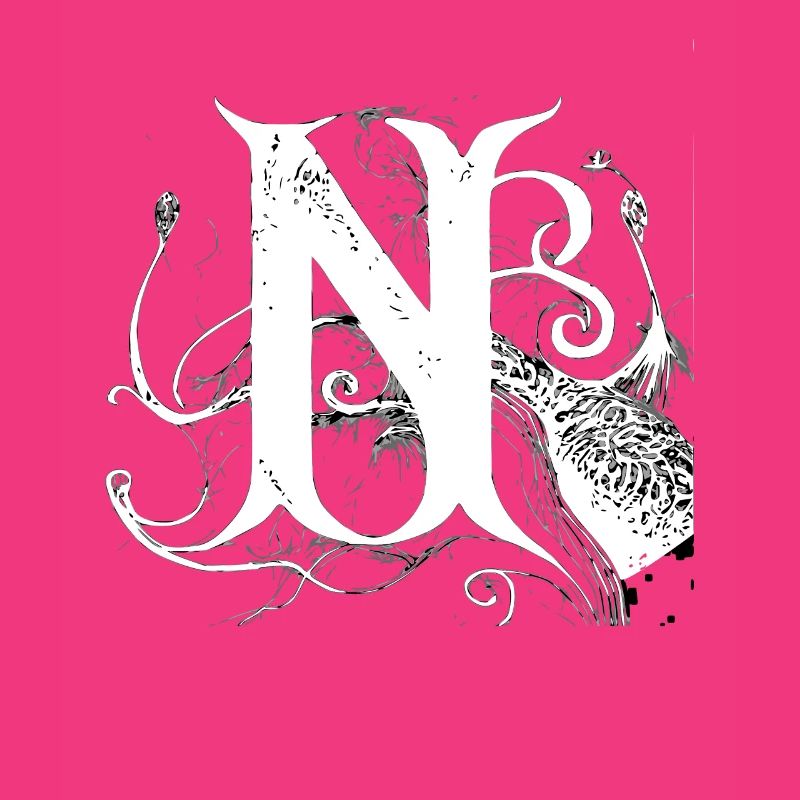 Buchstabe N Monogramm Handgezeichnete Typografie G