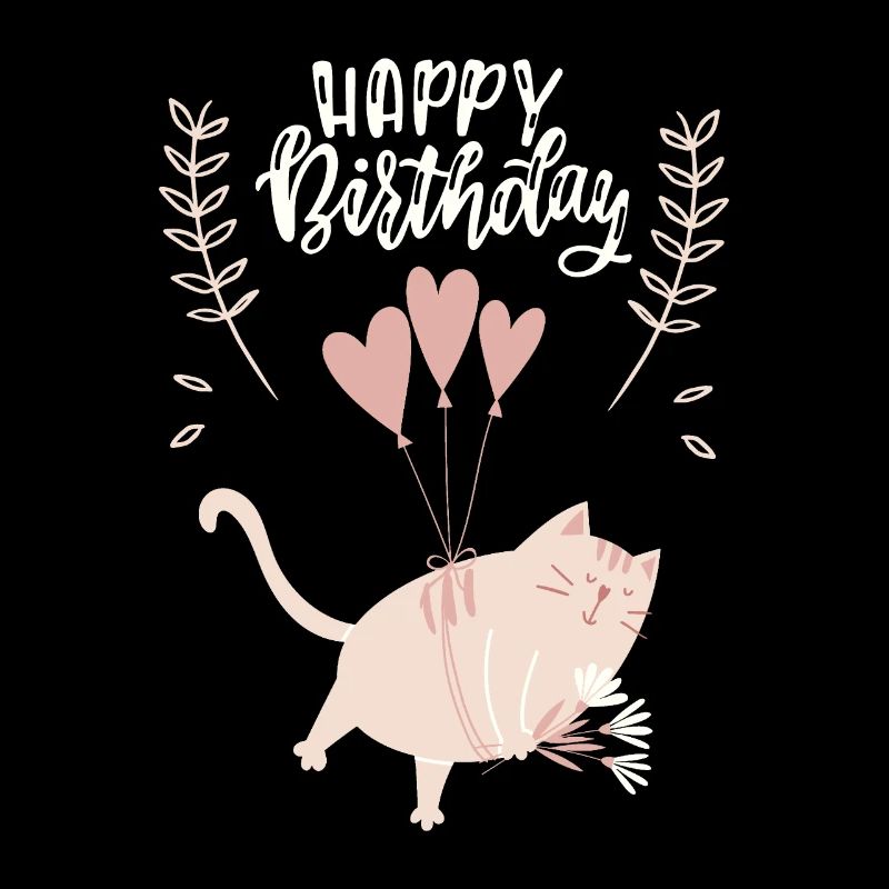 Geburtstag, dicke Katze, lustige Katze Spruch