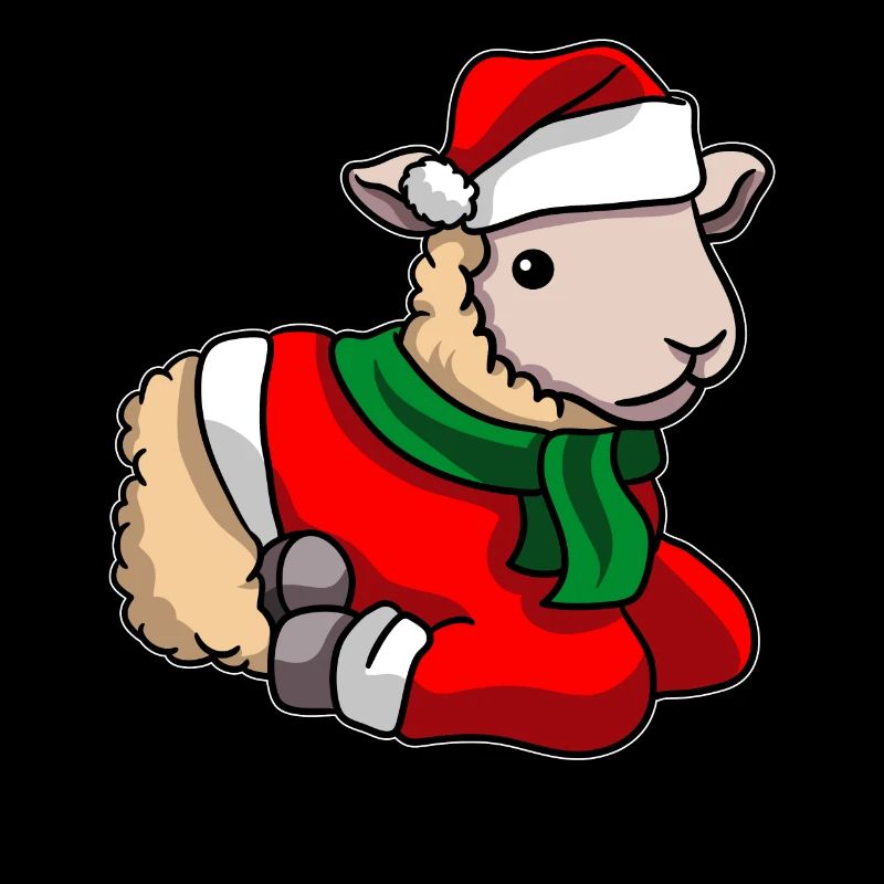Sheep with Christmas Sweater