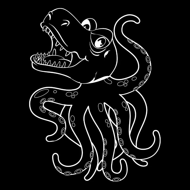 Cephalopod Kraken Octopus Dino - Funny Octopus Din