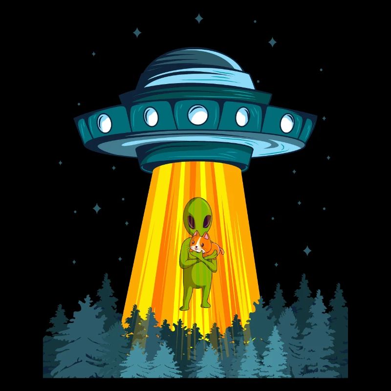 Space Alien vaisseau spatial Cat Ufo extraterrestre