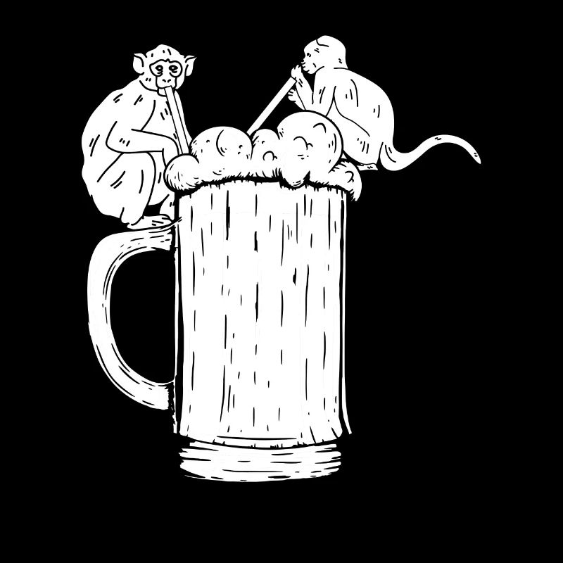 Singes orangs-outans avec de la bière - Funny Monkey Orangut