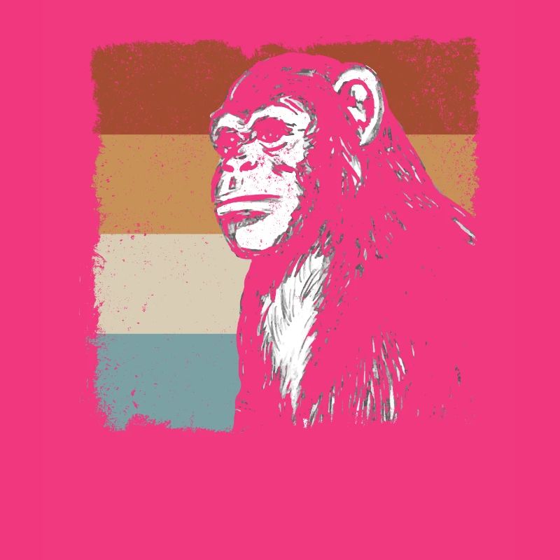 Monkey Chimpanzee Orangutan Monkey - Retro Monkey