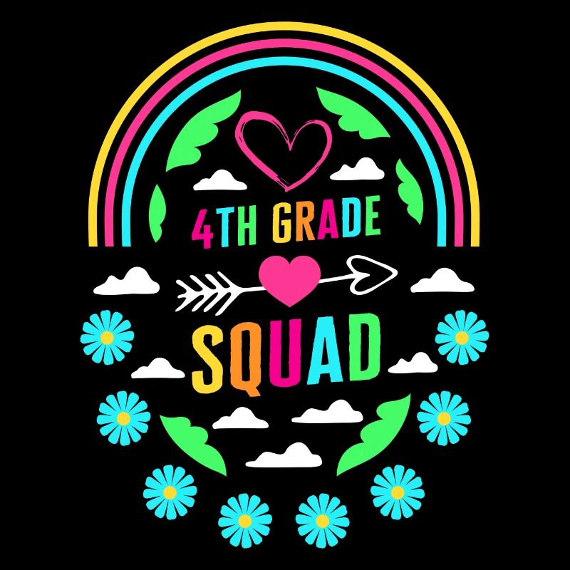 Back to School Shirt, 4th Grade Squad Arrow
