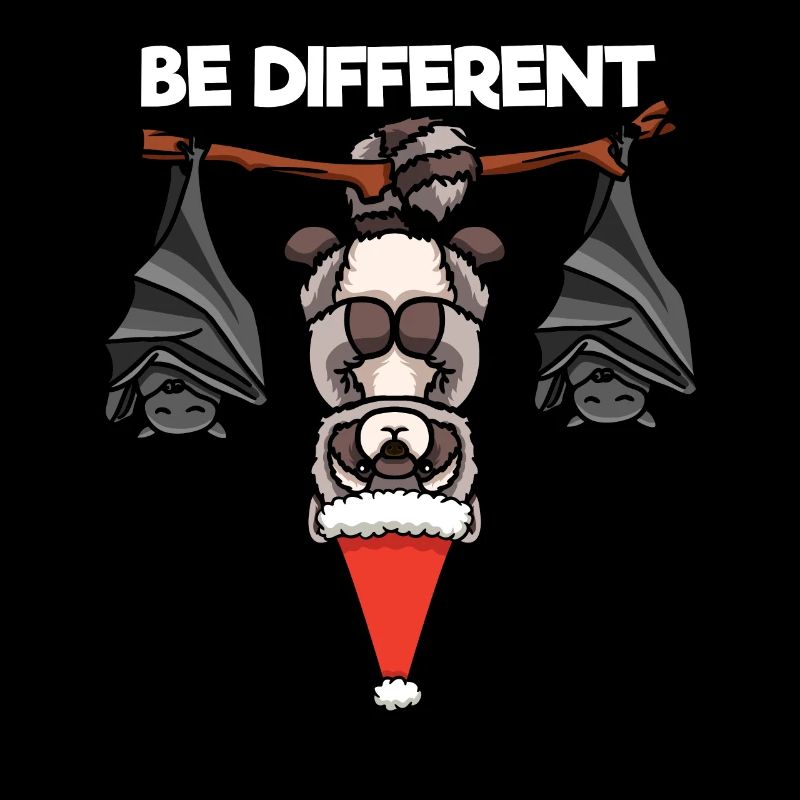 Be Different Waschbär Fledermaus Weihnachtsmann