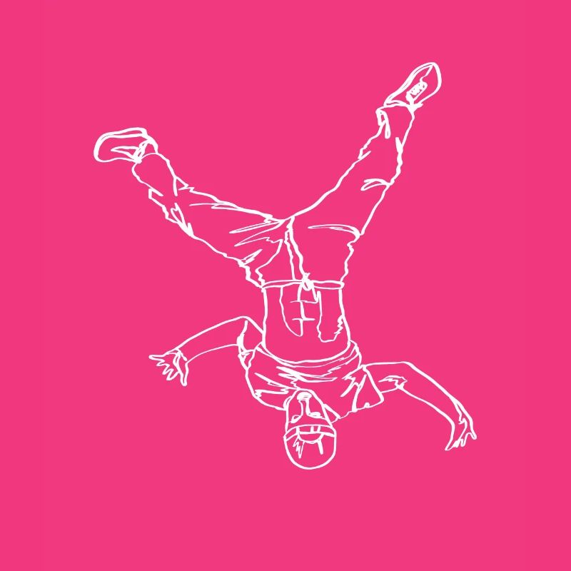 Breakdance Breakdancer Break Dance Oneline Art