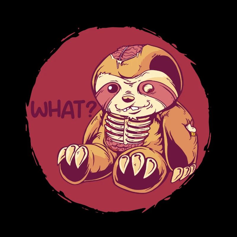 Funny Sloth Creepy Horror Murderous Fa