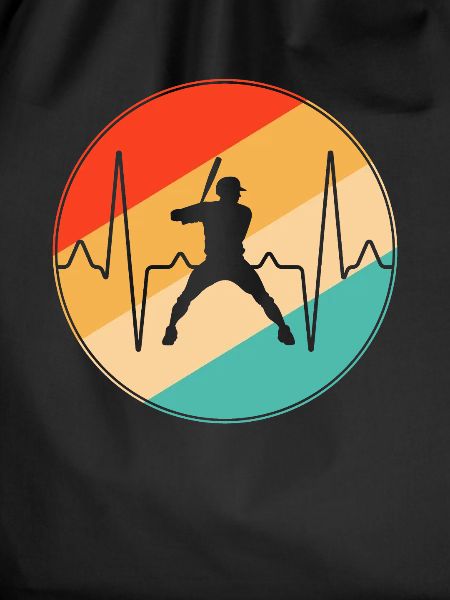 Baseball retro heartbeat