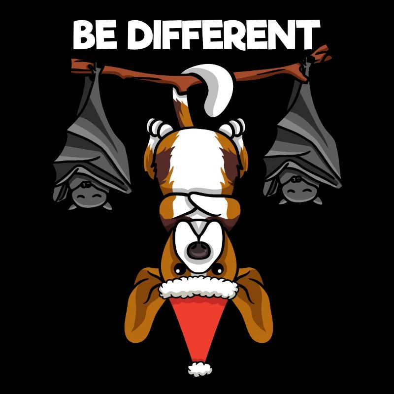 Be Different Hund Beagle Fledermaus Weihnachtsmann