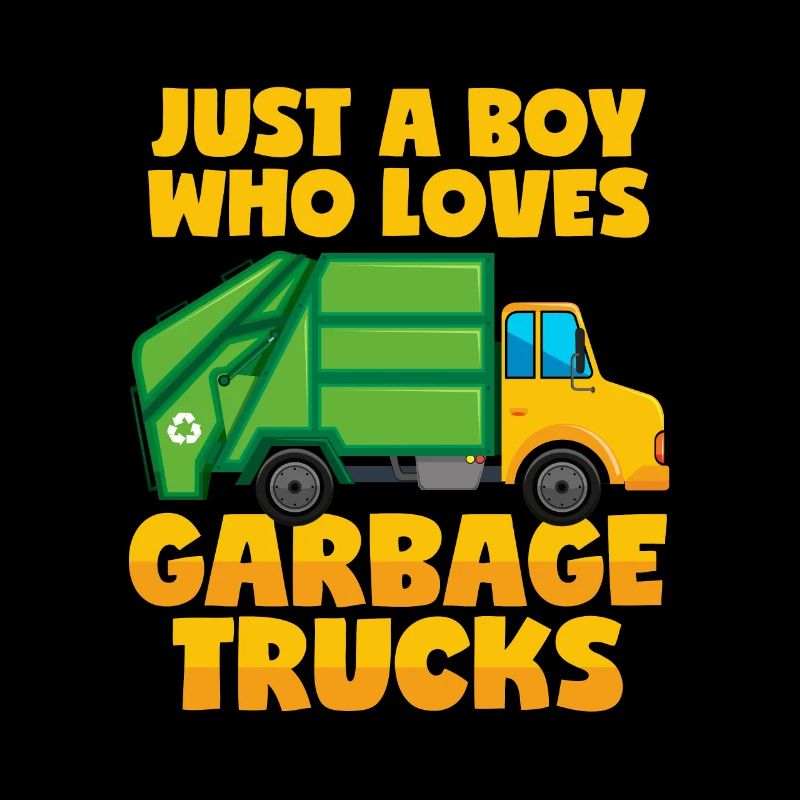 Just a boy who loves garbage trucks