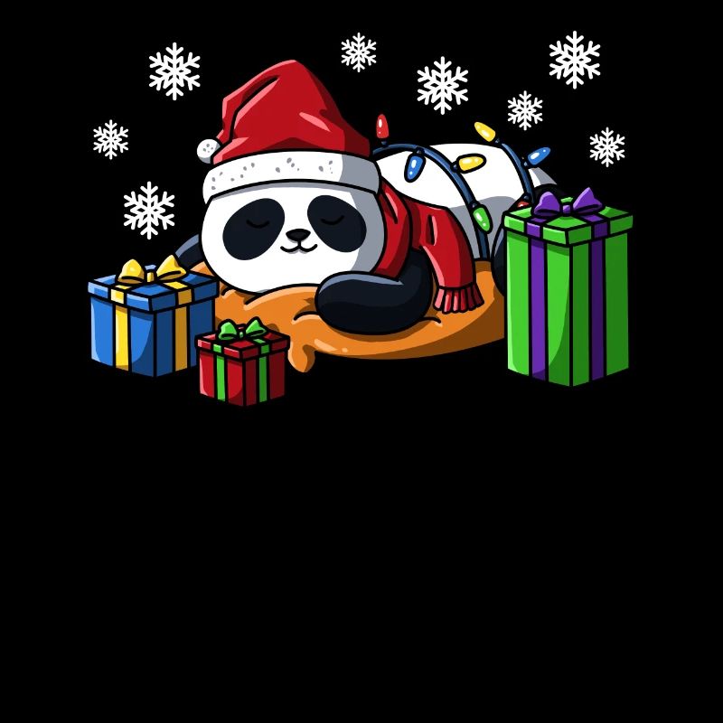 Réveille-moi quand c’est Noël flocons de neige Panda