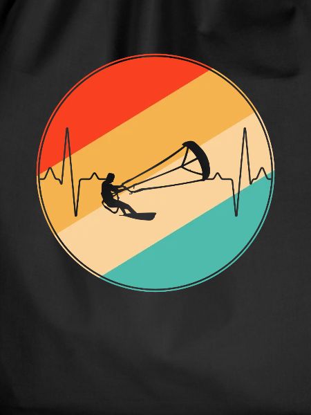 Kite Surfing Retro Heartbeat