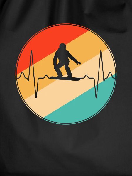 Snowboarding Retro Heartbeat