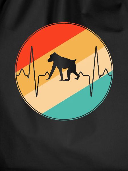 Affe Retro Herzschlag