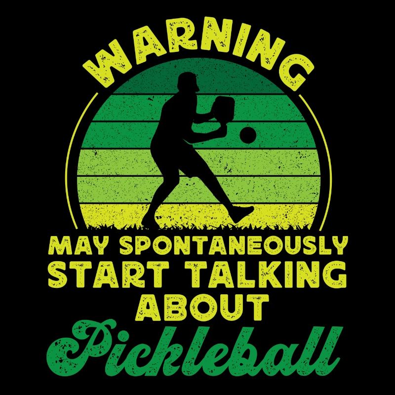 Pickleball Retro Vintage Warning